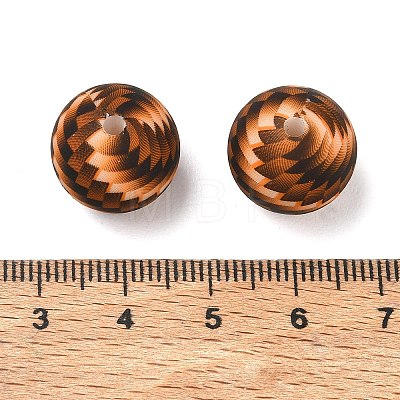 Coffee Theme Printed Silicone Beads SL-CBACE28-02D-1
