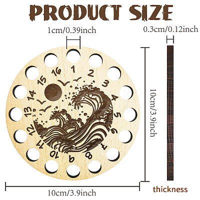 16-Position Wood Embroidery Thread Storage Trays TOOL-WH0056-036-1