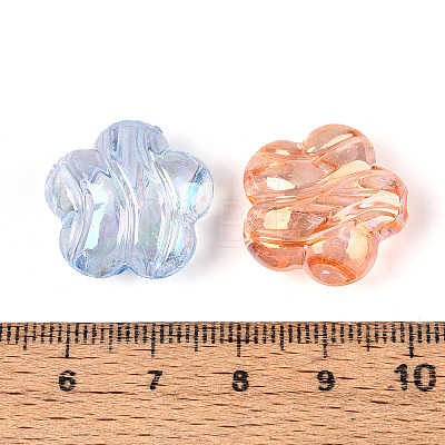 UV Plating Transparent Acrylic Beads OACR-N150-24-01-1