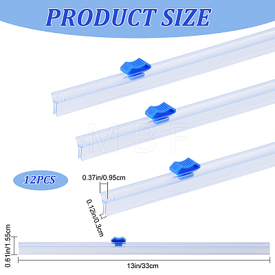 CRASPIRE 12Pcs Plastic Reusable Cling Film Slide Cutter AJEW-CP0007-17-1