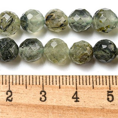 Natural Prehnite Beads Strands G-G457-8mm-03F-01-1