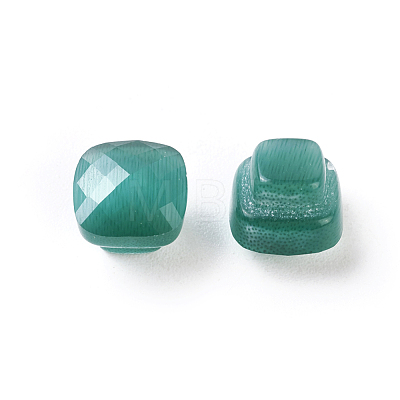 Faceted Glass Cabochons GLAA-F099-10-1