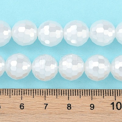 Electroplated Shell Pearl Beads Strands BSHE-C007-A01-02-1