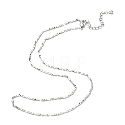 Brass Link Chain Necklaces NJEW-K123-03P-1