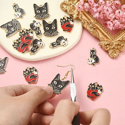 15Pcs 3 Styles Alloy Enamel Pendants ENAM-CJ0004-95-1