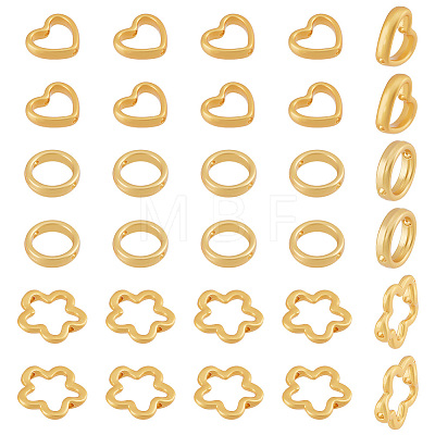 30Pcs 3 Style Rack Plating Alloy Bead Frame FIND-DC0002-04-1