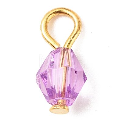 Faceted Transparent Acrylic Charms PALLOY-JF01601-01-1