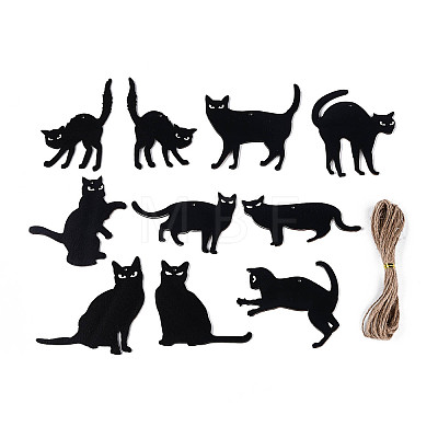 10Pcs UV Single Face Printed Wood Pendant Decorations WOOD-N020-16-1
