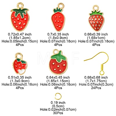 DIY Strawberry Dangle Earrings DIY-FS0006-05-1