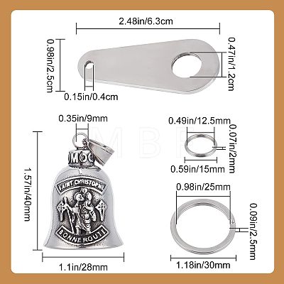 Gorgecraft DIY Motorcycle Bike Bell Making Kit for Lucky Keychain FIND-GF0003-66-1