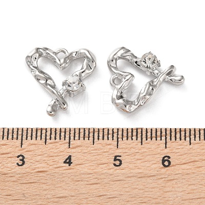 Rack Plating Alloy Rhinestoned Pendants FIND-M038-12P-1