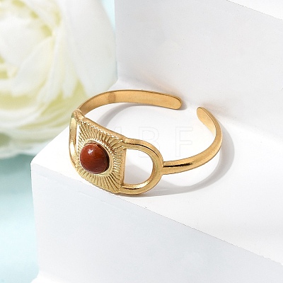 304 Stainless Steel Cuff Open Rings RJEW-F213-01G-09-1