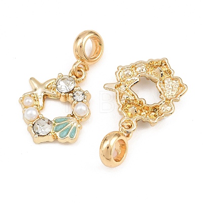 Alloy Enamel European Dangle Charms AL-CBAC2D3-15G-1