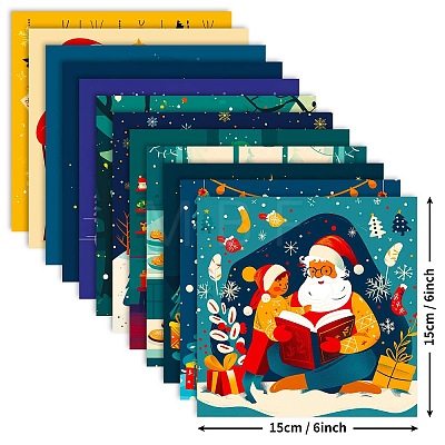 12Pcs Christmas Scrapbook Paper Pads DIY-P085-01C-1