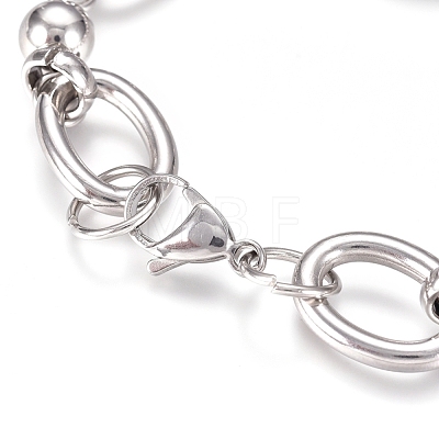 304 Stainless Steel Chain Bracelets BJEW-L661-09P-1