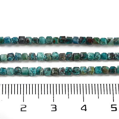 Natural Chrysocolla and Lapis Lazuli Beads Strands G-H042-B39-01-1