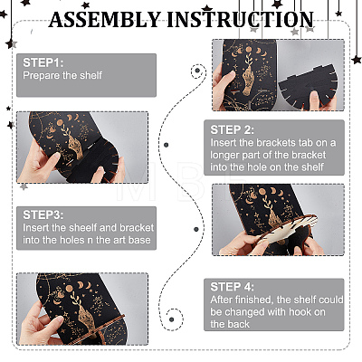 Wooden Wall-Mounted Small Crystal Display Shelf DIY-CN0002-25A-1