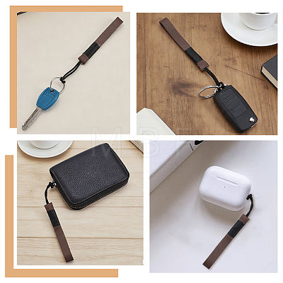 Leather Car Rope Keychain Loop HJEW-WH0039-50-1