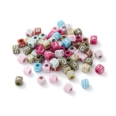 Opaque Acrylic Beads OACR-Z027-01A-1