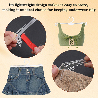 Plastic Underwear Clothes Hangers AJEW-WH0609-933-1