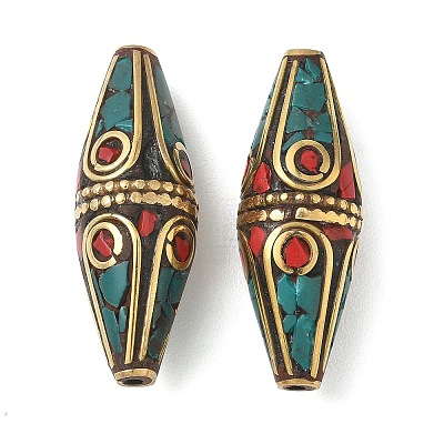 Handmade Tibetan Style Beads KK-Z157-09AG-01-1