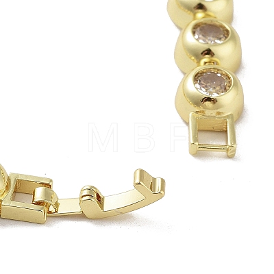Brass Flat Round Link Chain Bracelets BJEW-D039-33G-1
