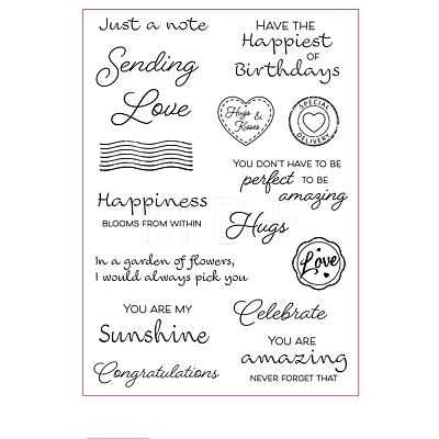 Blessing Words and Phrases Silicone Stamps PW-WG627C9-01-1