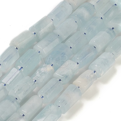 Natural Aquamarine Beads Strands G-M403-B22-1