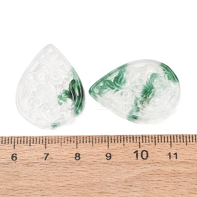 Dyed Natural Quartz Carved Pendants GG-CBA0022-16-1