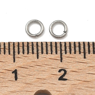 Tarnish Resistant 304 Stainless Steel Open Jump Rings X-STAS-Q186-02-4x0.7mm-1
