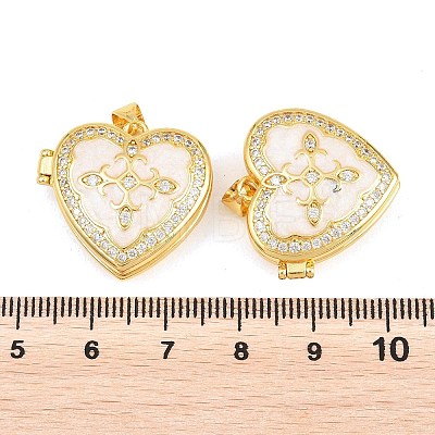 Brass Locket Pendants KK-D232-05G-1