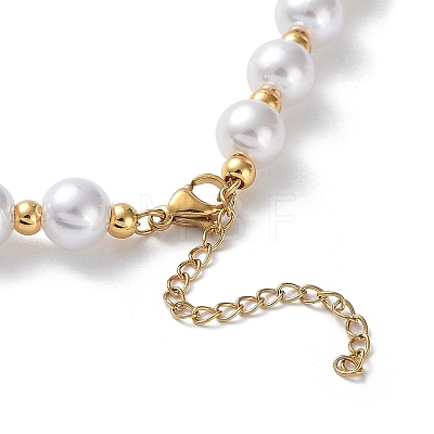 Plastic Pearl Graduated Beaded Necklace NJEW-F317-03G-1