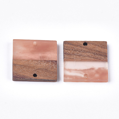 Resin & Walnut Wood Pendants X-RESI-S358-35-1