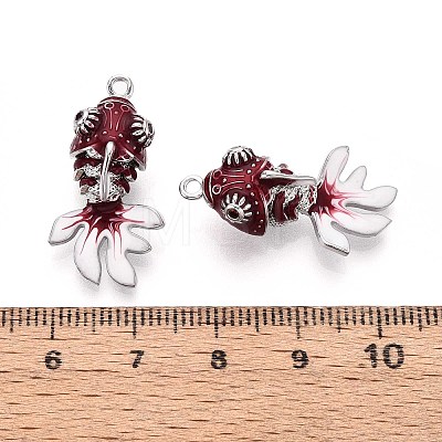 Brass Enamel Pendants X-KK-T071-27P-02-1