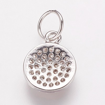 Brass Cubic Zirconia Pendants X-ZIRC-K070-21P-1
