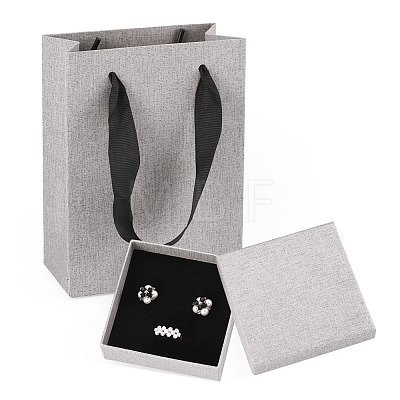 3Pcs Square Paper Jewelry Display Cases CON-TA0001-39D-02-1