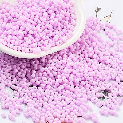 Baking Paint Glass Seed Beads SEED-A033-05N-1