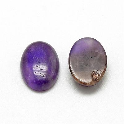 Natural Amethyst Cabochons G-R415-18x25-30-1