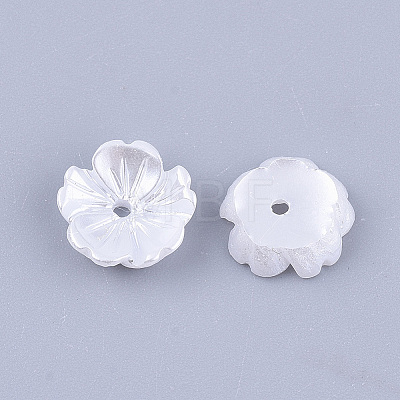 Resin Imitation Pearl Bead Caps X-RESI-T040-008A-1