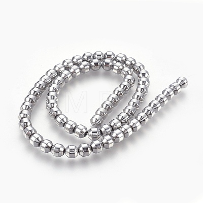 Electroplated Non-magnetic Synthetic Hematite Bead Strand G-E498-12A-04-1