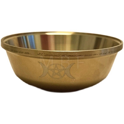 Brass Triple Moon Pattern Altar Mini Bowl PW-WGC207C-01-1