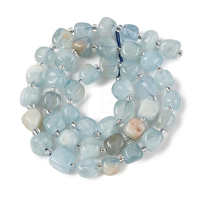 Natural Aquamarine Beads Strands G-A254-A01-01-1