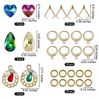 DIY Geometry Drop Earring Making Kits DIY-SZ0007-90-1