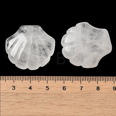 Natural Quartz Crystal Carved Healing Shell Figurines G-K353-03K-1