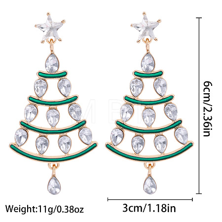 Christmas Alloy Dangle Stud Earrings FS-WG10992-23-1