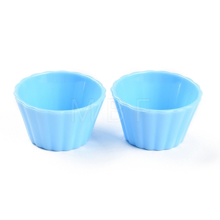 Mini Plastic Simulated Egg Tart Cup DJEW-C005-02E-1