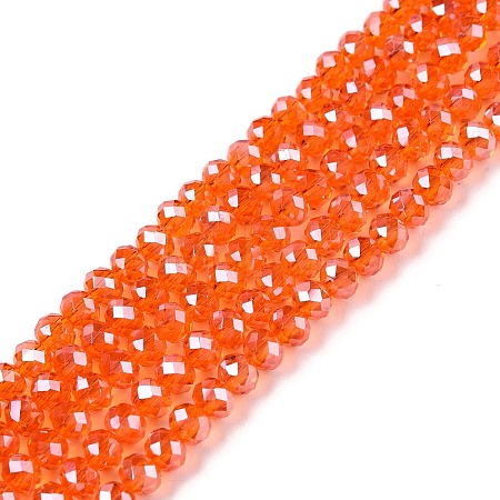 Electroplate Glass Beads Strands EGLA-A044-T3mm-A25-1