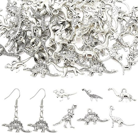 60Pcs 6 Styles Tibetan Style Alloy Pendants FIND-YW0011-71-1