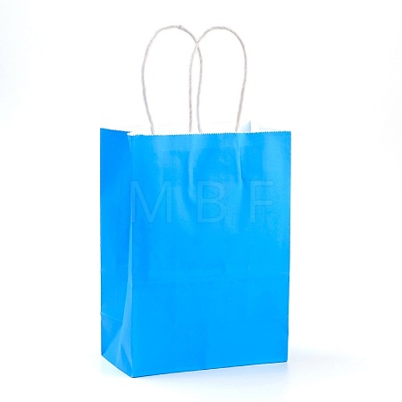 Pure Color Kraft Paper Bags AJEW-G020-B-01-1
