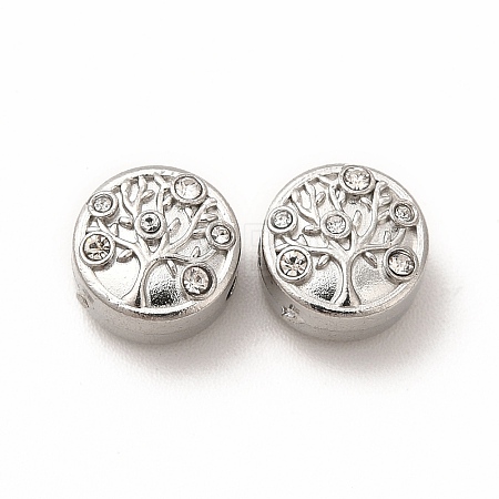 316 Surgical Stainless Steel with Crystal Rhinestone Beads STAS-G305-03P-1